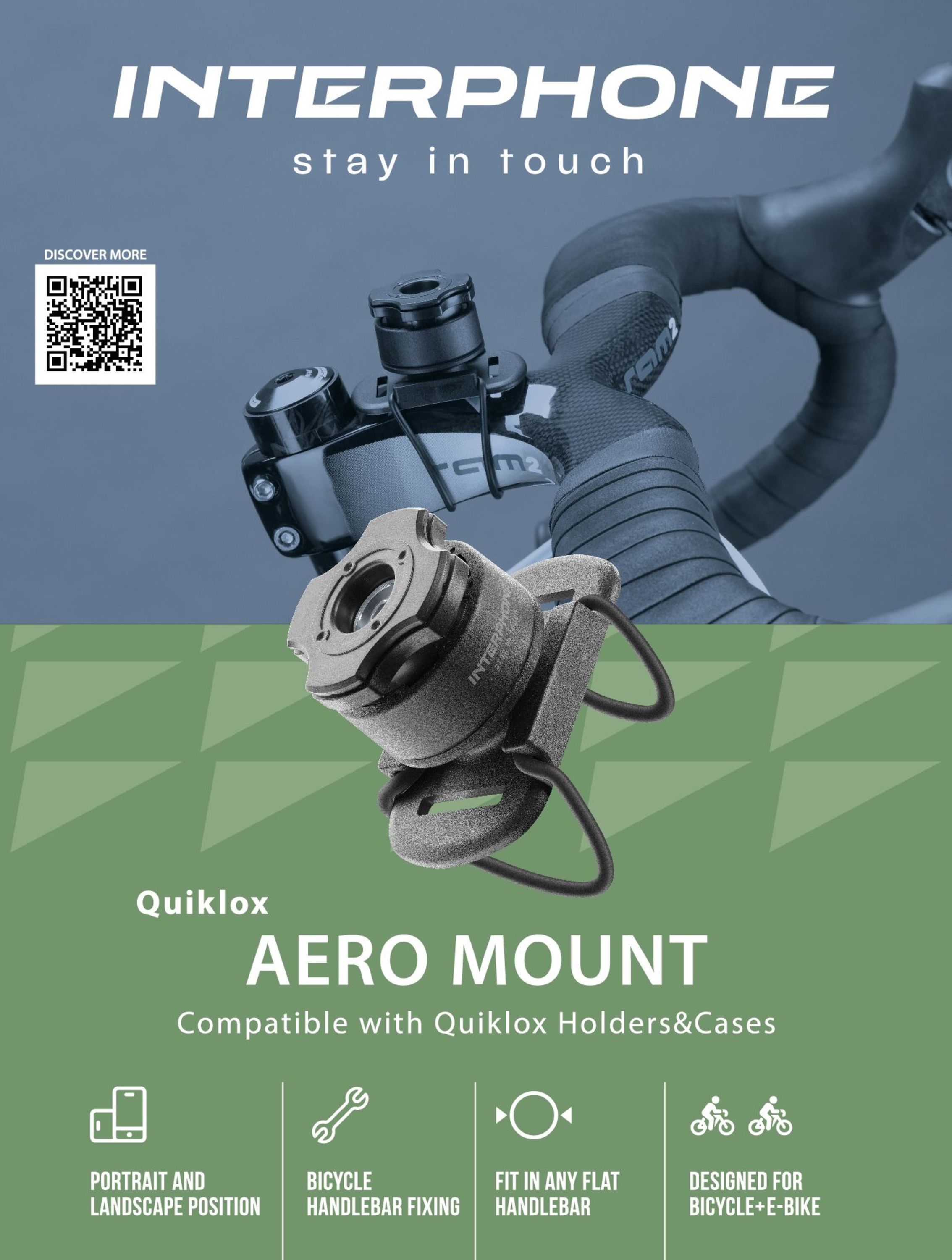 Quiklox universal Halterung Fahrrad Interphone