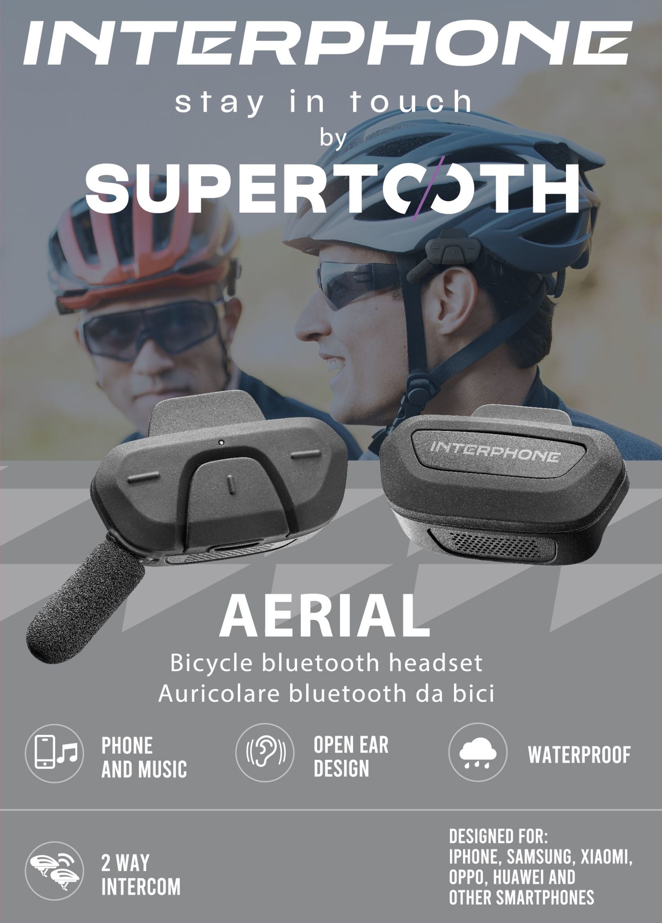 Gegensprechanlage für Fahrradhelm