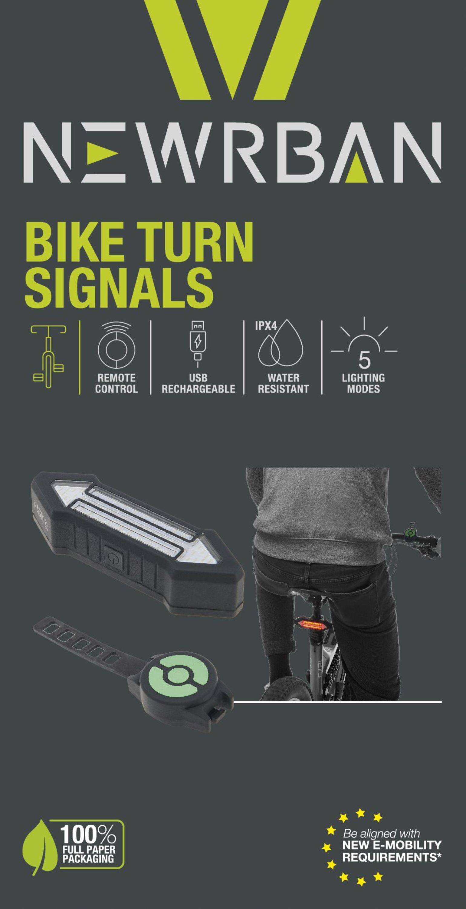 Newbran - Fahrradblinker + Rücklicht