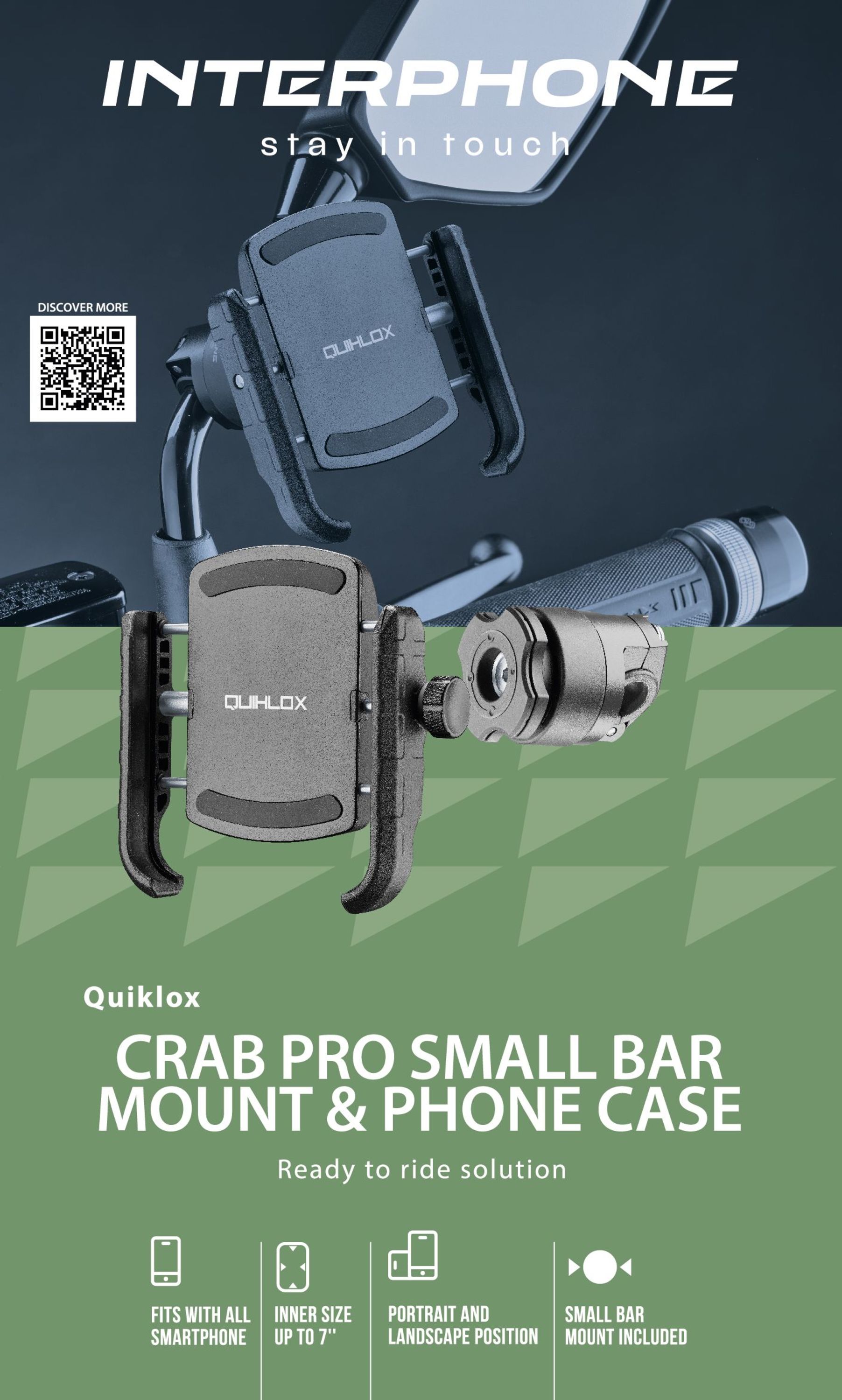 Quiklox Handyhalter inkl. Halterung INTERPHONE