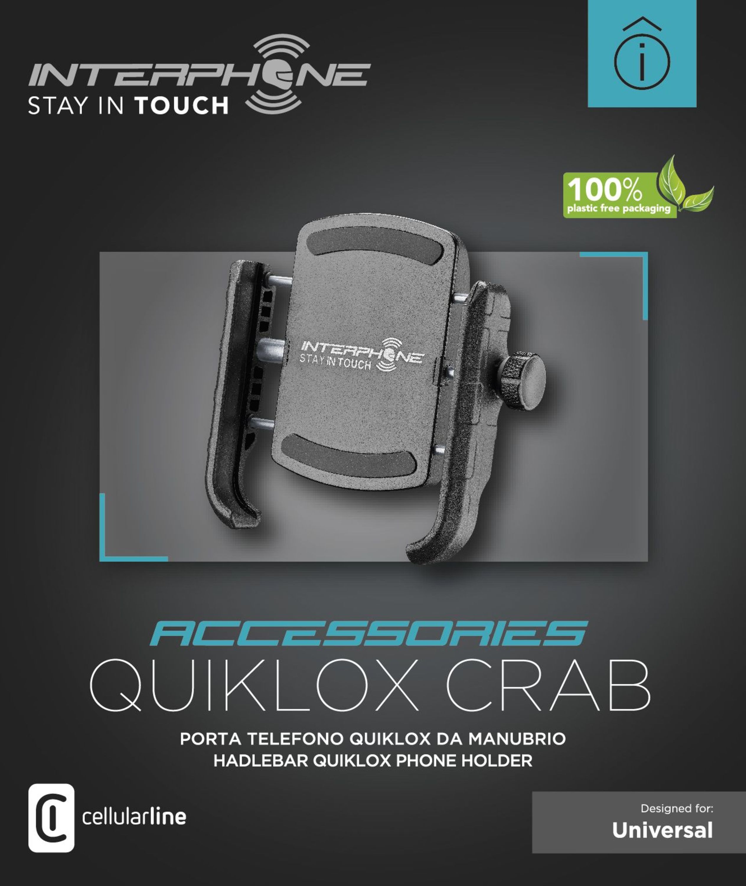 Quiklox Handyhalterung bis 7"Interphone